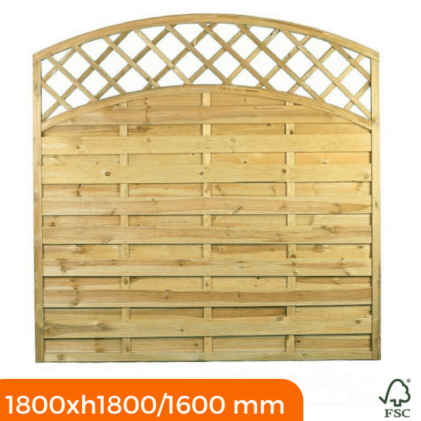 Fence Panel with trellis top 1800x1800x1600 mm