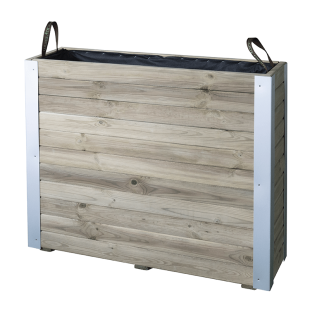 Wooden planter 1000x300x785 mm with plastic tub