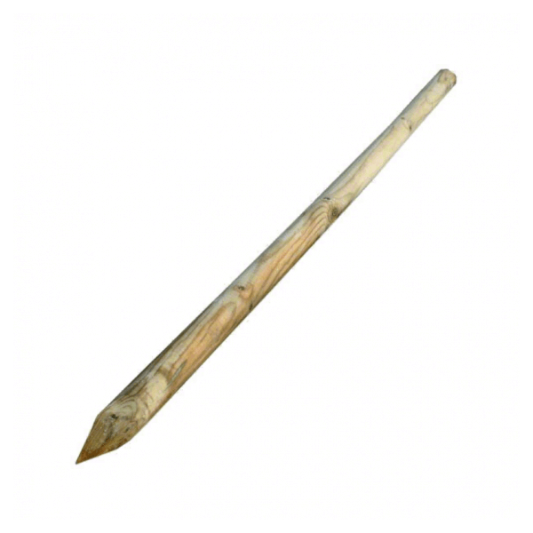 Pali per Recinzioni-Palo Tondo Ø 6 x H 250 cm con punta in legno - Regno del Legno - 1984