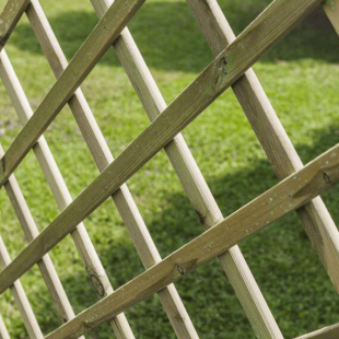 Pannello 180x180 Steccato in Legno da Terrazzo Giardino Divisorio Grigliato