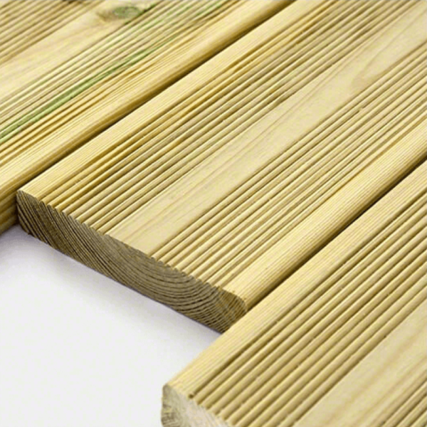 Wood Decking Boards-Pressure Treated Pine Decking Board 2.7x14.5x120 cm Outdoor Timber Flooring - 2045