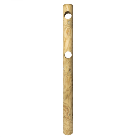 Pali in Legno per Recinzione-Palo Tondo con Fori Ø 12 x H 150 cm con 2 fori - 2448 Pali in Legno per Recinzione-Palo Tondo con Fori Ø 12 x H 150 cm con 2 fori - 2448