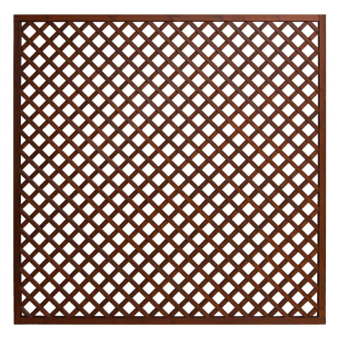 Garden trellis panel 1800x1800 mm mesh 60 mm walnut color