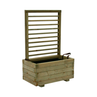 Planter with Grid 80x40 height 120 cm in Impregnated Wood