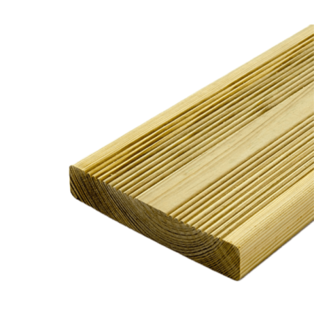 Wood decking-Pressure Treated Pine Decking Board 27x145x3000 mm Outdoor Timber Flooring - 2602