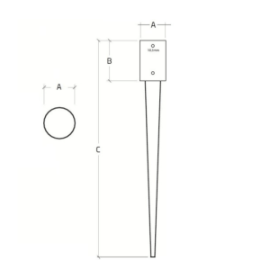 Hardware-Breakout bracket ø 12 cm, Brackets for Round Poles - 2710 2