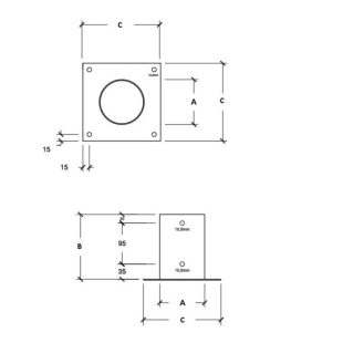 Staffe e Supporti per Travi e Pali in Legno-Staffa a bicchiere ø 10 cm. Staffa palo tondo   - 2737 2