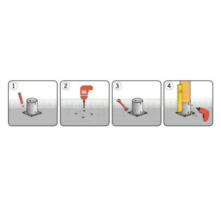 Hardware-Cup bracket ø 10 cm. Round pole bracket - 2743