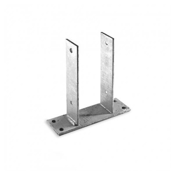 Woodworking Hardware & Timber Fixings-U-Post Support Bracket For 7 cm Post - 2745
