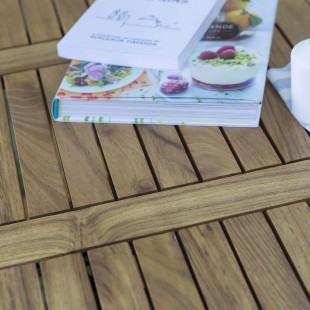 Tavolo in legno  di Acacia rettangolare apertura a libro