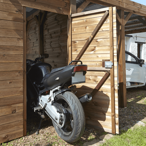 Tettoie per Auto-Tettoia Auto con Casetta 3 x 6 x H. 2.5 m - 3086