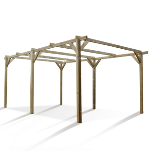 Carport-Pressure-Treated Timber Carport 3 x 5 m H 2.31 m (Autoclave Impregnated) - 7368 2