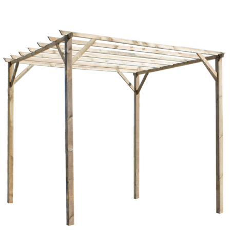 Pergole in Legno-Pergolato in Legno 3x3 con Montanti 9x9 cm - 3120 Pergole in Legno-Pergolato in Legno 3x3 con Montanti 9x9 cm - 3120