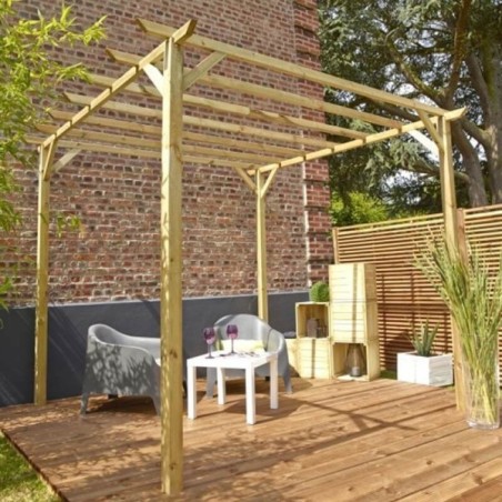 Wooden pergolas-3x3 Wooden Pergola with 9x9 cm Uprights - 3121 Wooden pergolas-3x3 Wooden Pergola with 9x9 cm Uprights - 3121