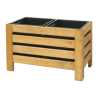 Fioriere in Legno-Fioriera in Legno con 2 vasi 33x66xh39 cm - Regno del Legno - 3217