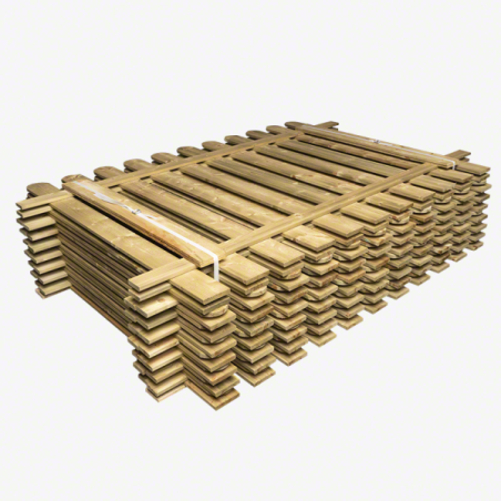 Wooden fences-16-Piece Pressure Treated Wooden Fence Panels 180 x 80 cm - 3356