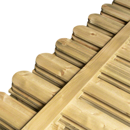 Wooden fences-16-Piece Wooden Garden Fence Panel 180 x 100 cm For Outdoor Use - 3361