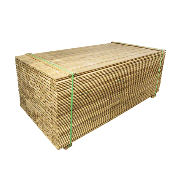 Treated timber boards and poles-Pressure Treated Pine Cladding Boards 2x12x300 cm (144 pcs) - 3387