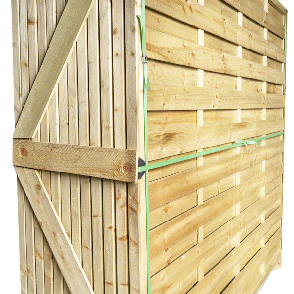 Wood fence panels-12 pcs Wooden Windbreaks 180x180 cm - 3464