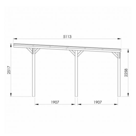 Carport VICTOR ADOSSABLE