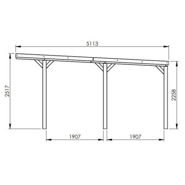 Carport VICTOR 322x511x252