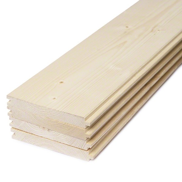 Perline Legno per Rivestimenti Interni ed Esterni-Confezione 5 pz 2x15x210 cm di Perlinato Abete - 3505