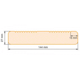 PPUD27145-12PK 84 pz di Listone Legno per Esterno 2,7x14,5x120 cm per Pavimento - Regno del Legno - 3513