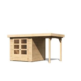 Casette in Legno-Casetta in legno Askola 2 con tettoia 1,50 m - Regno del Legno - 3537