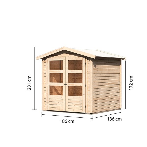Wooden Garden Cottages-Wooden House Amberg 2 ➤ 186x186 cm (WxD) - 3633