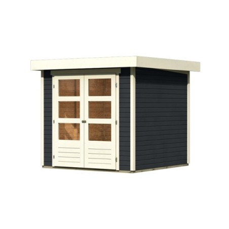 Wooden Garden Cottages-Askola 2 Wooden House Anthracite Color ➤ 213x217 cm (WxD) - 3725