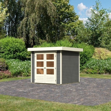 Casette in Legno per Giardino-Casetta in Legno Askola 2 color Grigio Terra ➤ 213x217 cm (LxP) - 3745 Casette in Legno per Giardino-Casetta in Legno Askola 2 color Grigio Terra ➤ 213x217 cm (LxP) - 3745