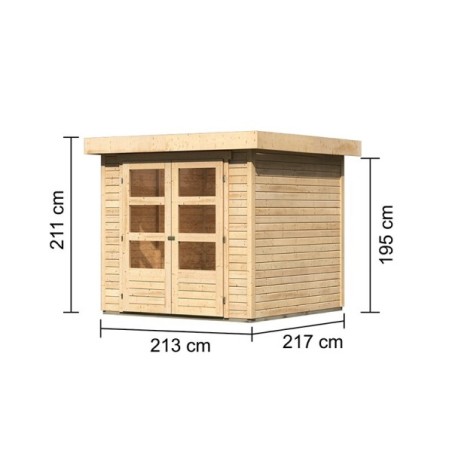 Wooden Garden Cottages-Askola 2 Wooden Garden House ➤ 213x217 cm (WxD) - 3751 Wooden Garden Cottages-Askola 2 Wooden Garden House ➤ 213x217 cm (WxD) - 3751