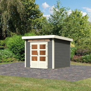 Casette in Legno per Giardino-Casetta da Giardino in Legno Kanden 3 Grigio Terra ➤ 244x244 cm (LxP) - 3995 2