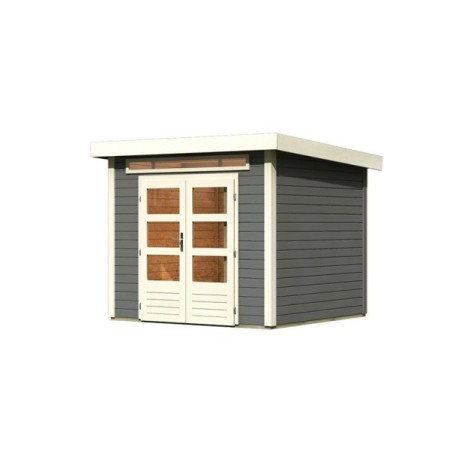 Casette in Legno per Giardino-Casetta da Giardino in Legno Kanden 3 Grigio Terra ➤ 244x244 cm (LxP) - 4004 Casette in Legno per Giardino-Casetta da Giardino in Legno Kanden 3 Grigio Terra ➤ 244x244 cm (LxP) - 4004