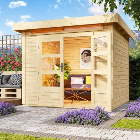 Wooden Garden Cottages-Kanden 3 Garden Shed in Natural Wood ➤ 244x244 cm (WxD) - 4008 Wooden Garden Cottages-Kanden 3 Garden Shed in Natural Wood ➤ 244x244 cm (WxD) - 4008