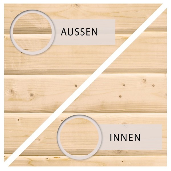 Wooden Garden Cottages-Kanden 3 Garden Shed in Natural Wood ➤ 244x244 cm (WxD) - 4019