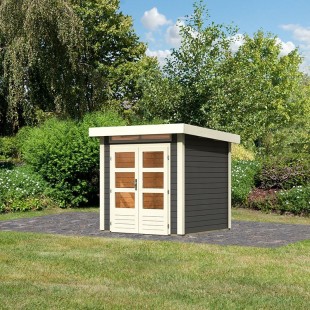 Casetta in legno Kandern 1 - grigio terra