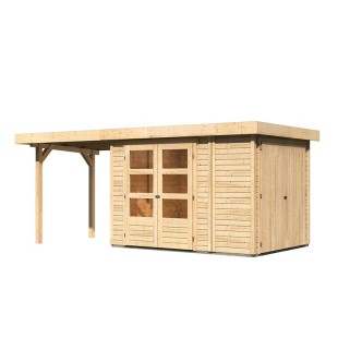 82950-Casette in Legno-Casetta in legno Retola 2 con armadio porta attrezzi - Regno del Legno - 4229