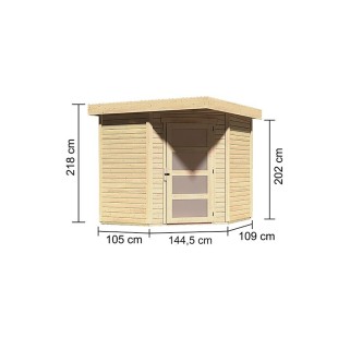 73467 Casetta in legno Schwandorf 3 - naturale - Regno del Legno - 4264