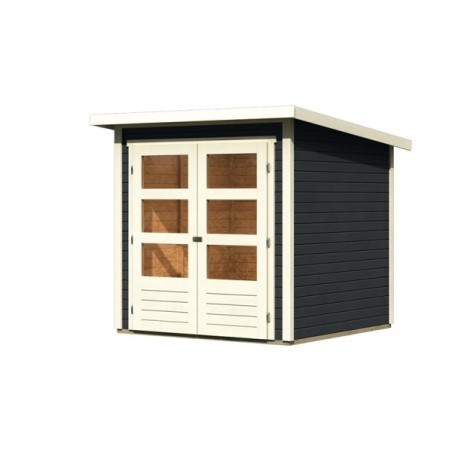 Wooden Garden Cottages-Anthracite Garden Shed Stockach 2 ➤ 186x186 cm (WxD) - 4306 Wooden Garden Cottages-Anthracite Garden Shed Stockach 2 ➤ 186x186 cm (WxD) - 4306