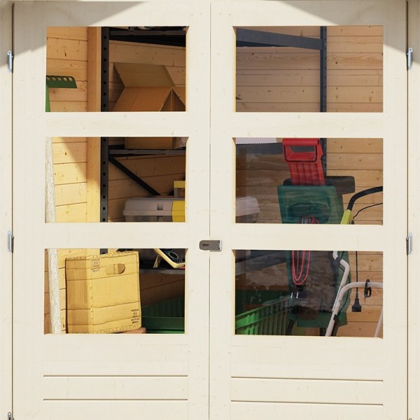 Wooden Garden Cottages-Garden Shed Stockach 2 Earth Gray ➤ 186x186 cm (WxD) - 4315