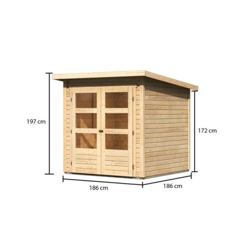 Wooden Garden Cottages-Garden shed Stockach 2 ➤ 186x186 cm (WxD) - 4333 Wooden Garden Cottages-Garden shed Stockach 2 ➤ 186x186 cm (WxD) - 4333
