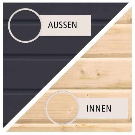 Wooden Garden Cottages-Anthracite Wooden House Stockach 4 ➤ 246x246 cm (WxD) - 4353 Wooden Garden Cottages-Anthracite Wooden House Stockach 4 ➤ 246x246 cm (WxD) - 4353