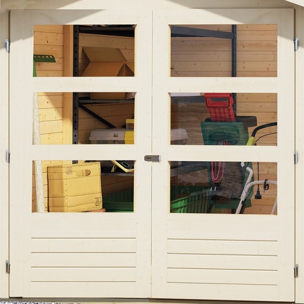 Wooden Garden Cottages-Anthracite Wooden House Stockach 4 ➤ 246x246 cm (WxD) - 4354