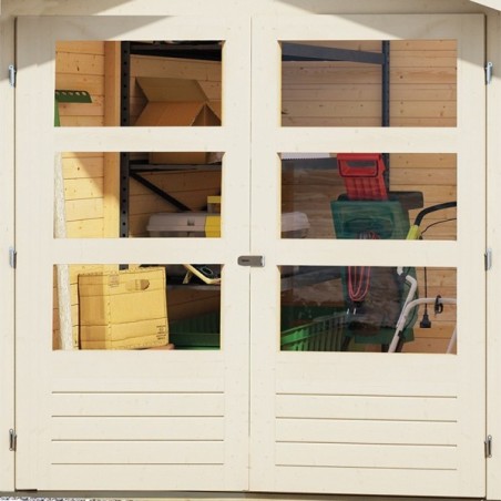 Wooden Garden Cottages-Anthracite Wooden House Stockach 4 ➤ 246x246 cm (WxD) - 4354 Wooden Garden Cottages-Anthracite Wooden House Stockach 4 ➤ 246x246 cm (WxD) - 4354