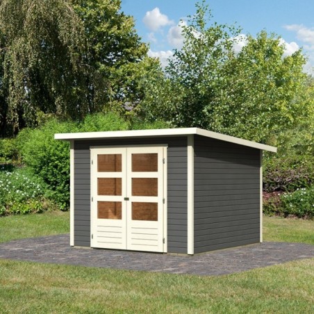 Wooden Garden Cottages-Wooden Garden Shed Stockach 4 color Earth Gray ➤ 246x246 cm (WxD) - 4363 Wooden Garden Cottages-Wooden Garden Shed Stockach 4 color Earth Gray ➤ 246x246 cm (WxD) - 4363