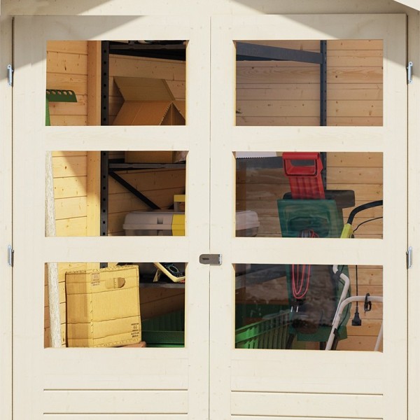 Wooden Garden Cottages-Wooden Garden Shed Stockach 4 color Earth Gray ➤ 246x246 cm (WxD) - 4369