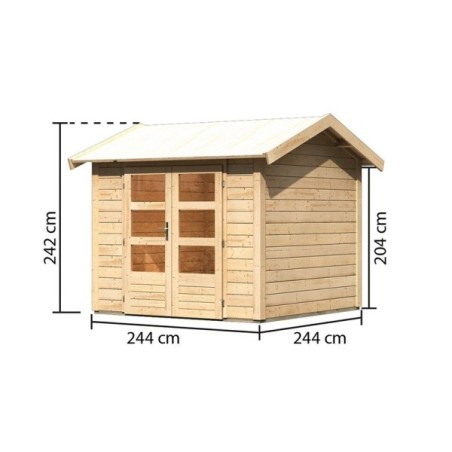 Wooden Garden Cottages-Theres 3 wooden house ➤ 244x244 cm (WxD) - 4412