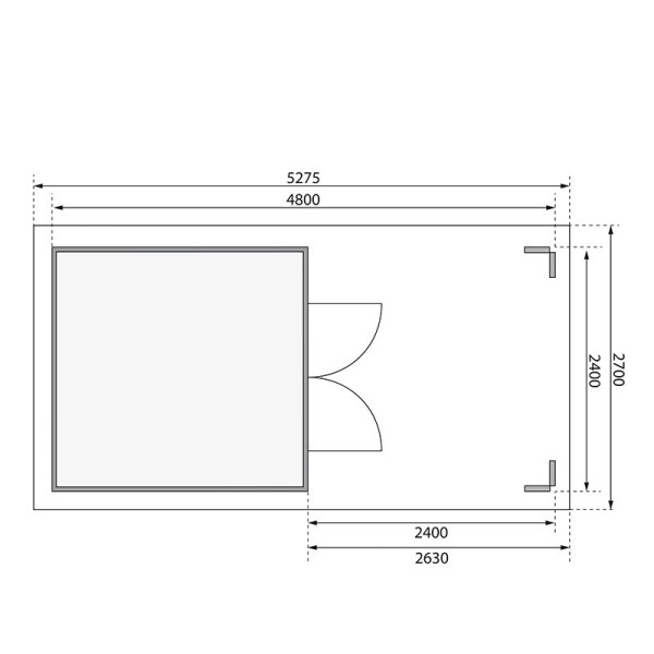 Casetta in legno con veranda Theres 3. 5 anni di Garanzia!