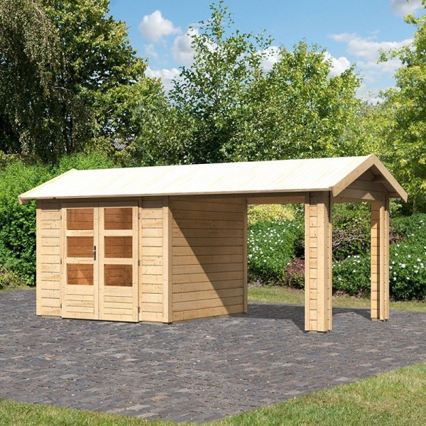 Casette in Legno per Giardino-Casetta in legno con veranda Theres 3  ➤ 480x244 cm (LxP) - 4439